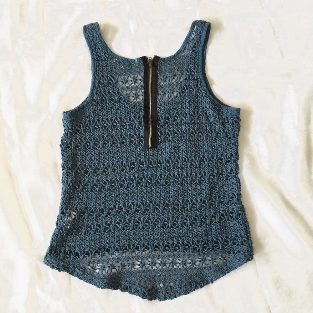 Cotton On Pale Blue Crochet Top